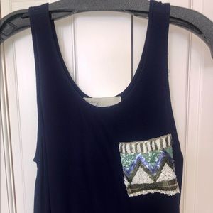 Blue tank top!